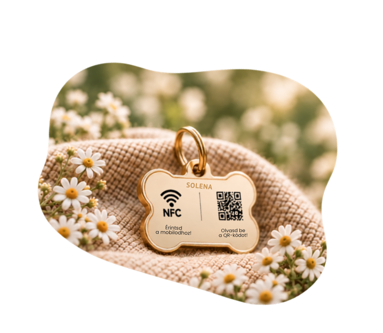 Hazahívó Medál NFC- és QR-kóddal: Érintsd a mobilodhoz! Olvasd be a QR-kódot!