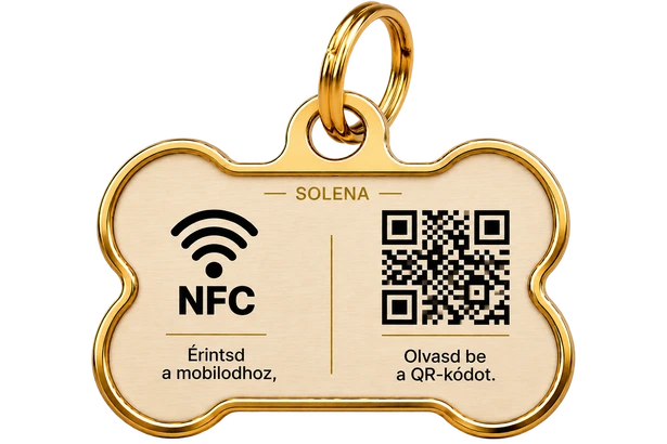 Hazahívó Medál NFC-jelöléssel és QR-kóddal